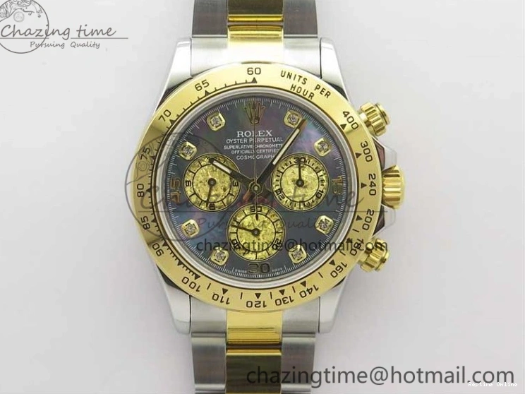 0225 Tailored Daytona 116509 SS YG BLF Best Edition Gay MOP Dial on SS YG Bracelet A 2977